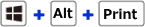 Windows＋Alt＋Prt キーでゲームバー画面キャプチャ