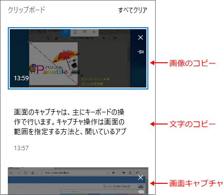 クリップボードの内容