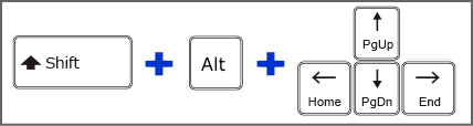 Shift + Alt + 方向