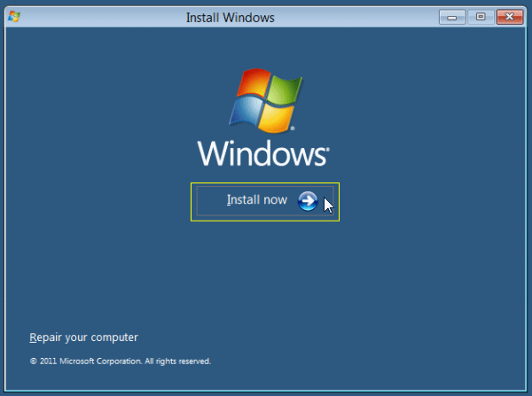 Windows8 インストール step4