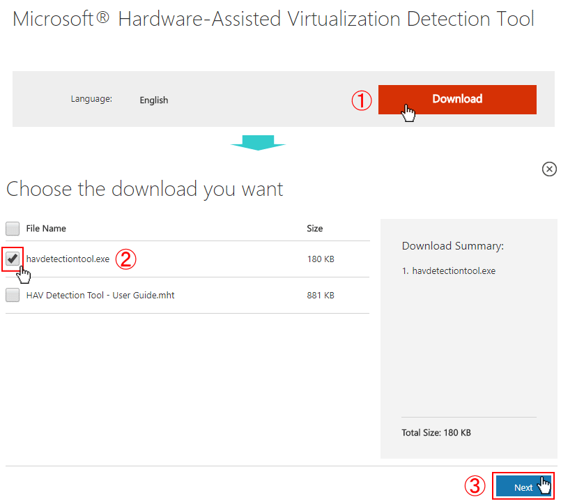「xp_mode_checkDlpage.exe」ダウンロードページ